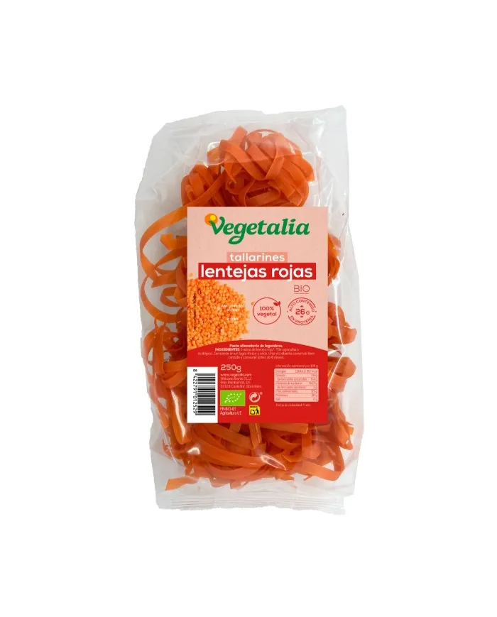Tallarines lentejas rojas 250 g, Vegetalia