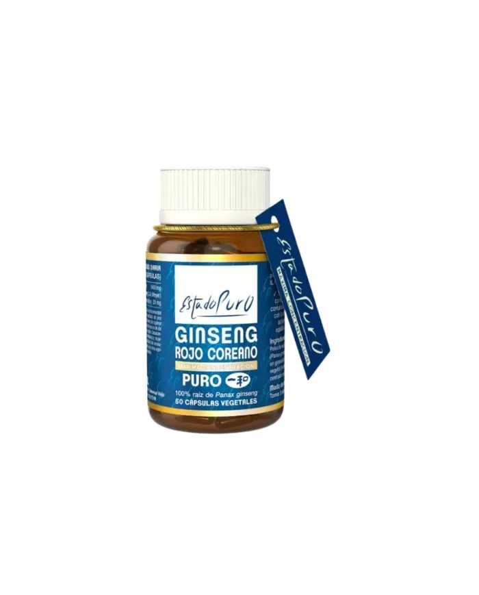Ginseng rojo coreano 50 cápsulas vegetales, Estado Puro