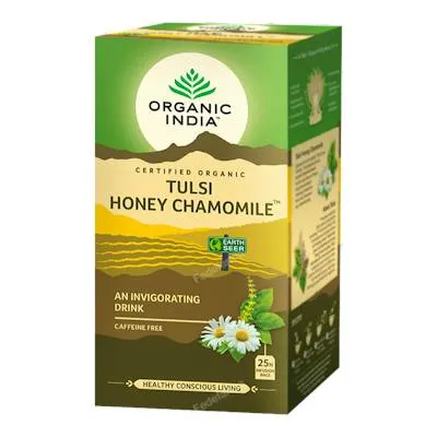 Tulsi honey chamomille infusión ayurvedica 25 bolsas, Organic India