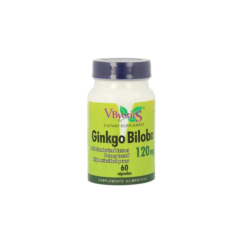 Ginkgo biloba 120 mg 60 cápsulas, Vbyotics