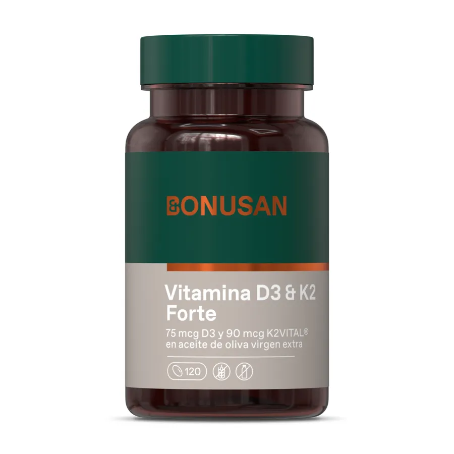 Vitamina D3 & K2 forte 120 perlas, Bonusan