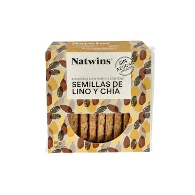 Barritas de 5 semillas 80 g, Natwins