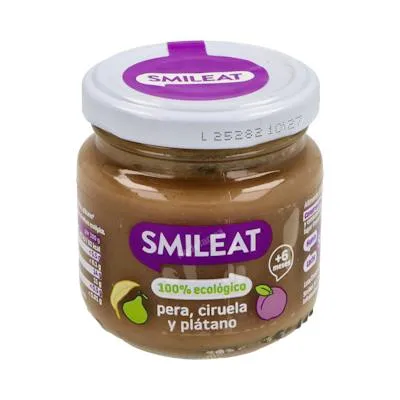 Tarrito tres frutas 130 g, Smileat