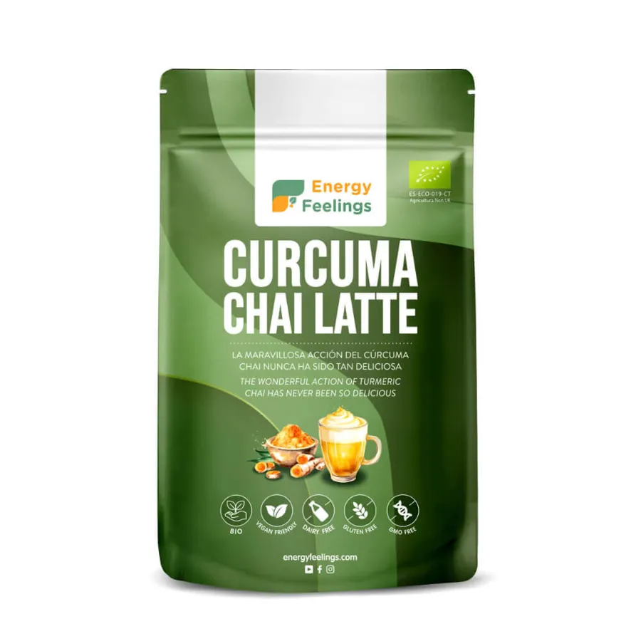 Cúrcuma Chai Latte sin gluten BIO 150 g, Energy Feelings