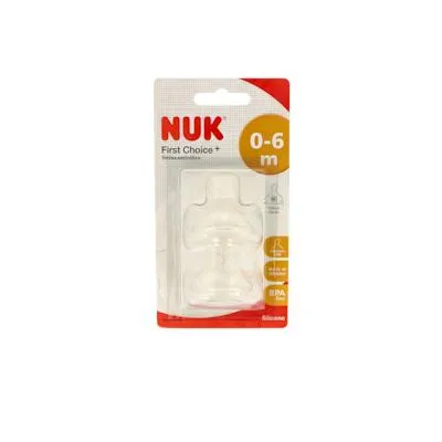 Tetina fc+ 0-6 M silicona 2 uds., Nuk