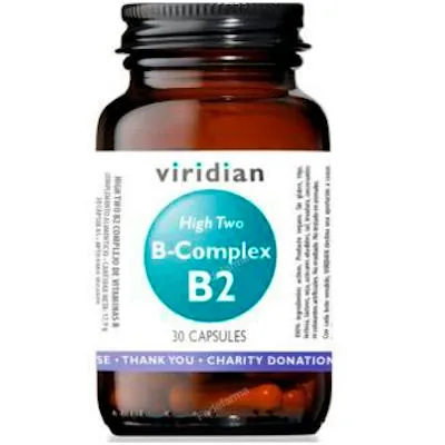 High two B complex B2 30 cápsulas vegetales, Viridian