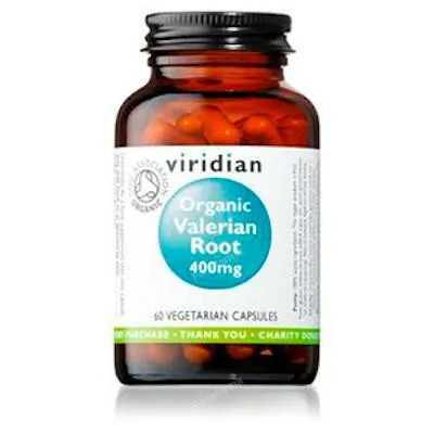 Organic Valerian root 400 mg 60 vegetable capsules, Viridian
