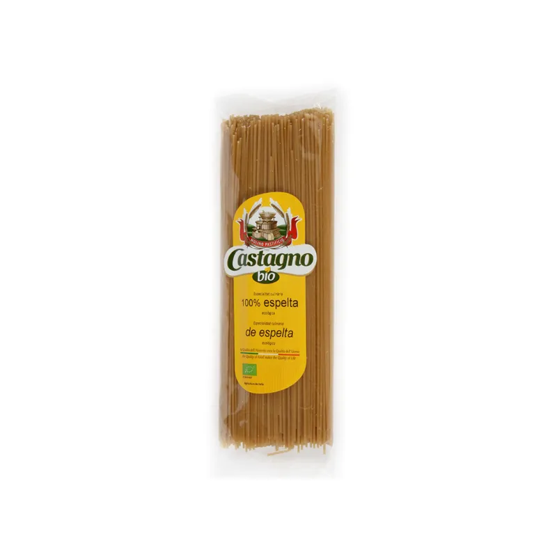 Espagueti de espelta dicoccum BIO 500 g, Castagno