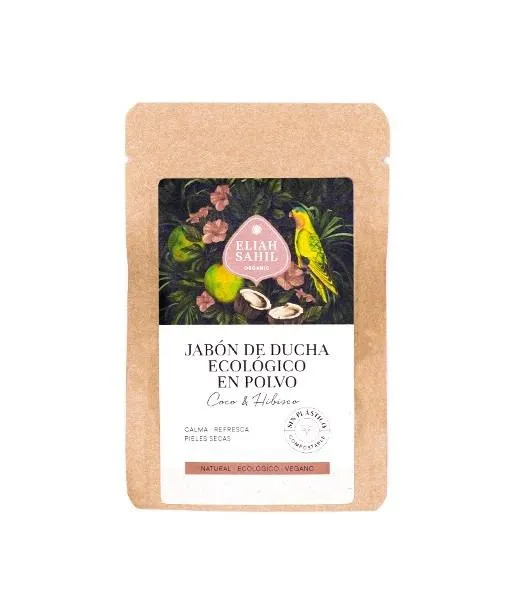 Mini sobre Jabón ducha Coco-Hibisco en polvo, Eliah Sahil