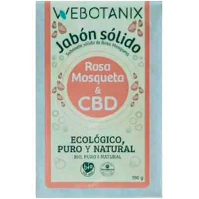 Jabón solido cbd-rosa mosqueta BIO 100 g, Webotanix