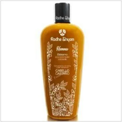 Baume après-shampooing henné couleur châtain 400 ml, Radhe Shyam