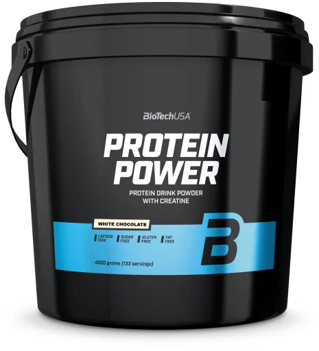 Protein power chocolate blanco 4000 g, Biotechusa