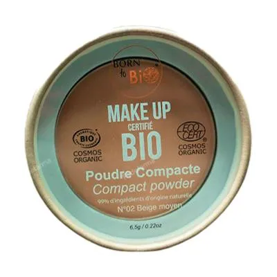 Polvos compactos organicos N2 Medium Beige 6,5 g, Born To Bio