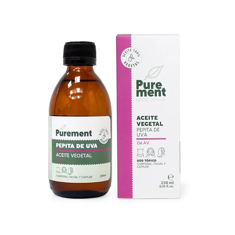 Huile végétale de Pépins de Raisin BIO 250 ml, Purement