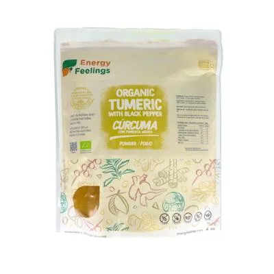 Cúrcuma con pimienta polvo sin gluten BIO 1 kg, Energy Feelings