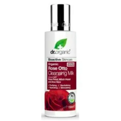 Leche limpiadora rosa de damasco 150 ml, Dr. Organic