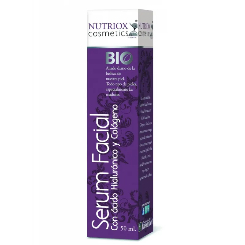 Sérum fcial con ácido hialurónico y colágeno 50 ml, Nutriox