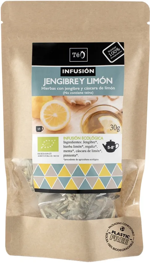 Ingwer-Zitronen-Aufguss 15 Teebeutel téo-teo BIO 30 g, Teo Bio