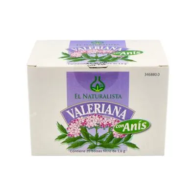 Valeriana con anís infusión 20 bolsitas, El Naturalista