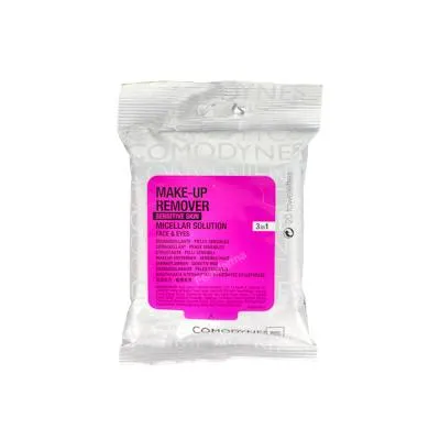 Micelar clean face sensitive skin eyes 20 toallitas, Comodynes