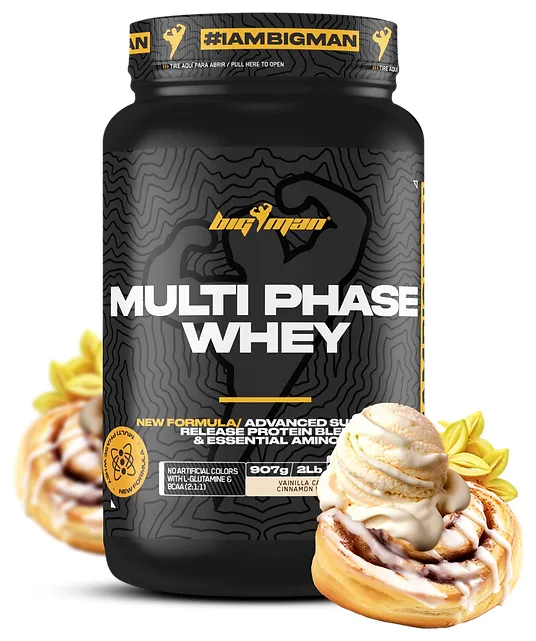 Multi phase whey vainilla canela 908 g, Bigman