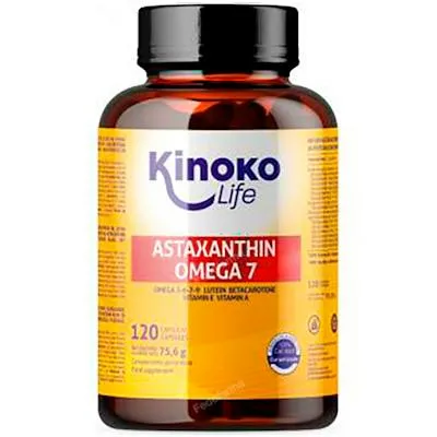 ASTAXANTHINE-OMEGA7 van duindoornolie 120 capsules, Kinoko Life