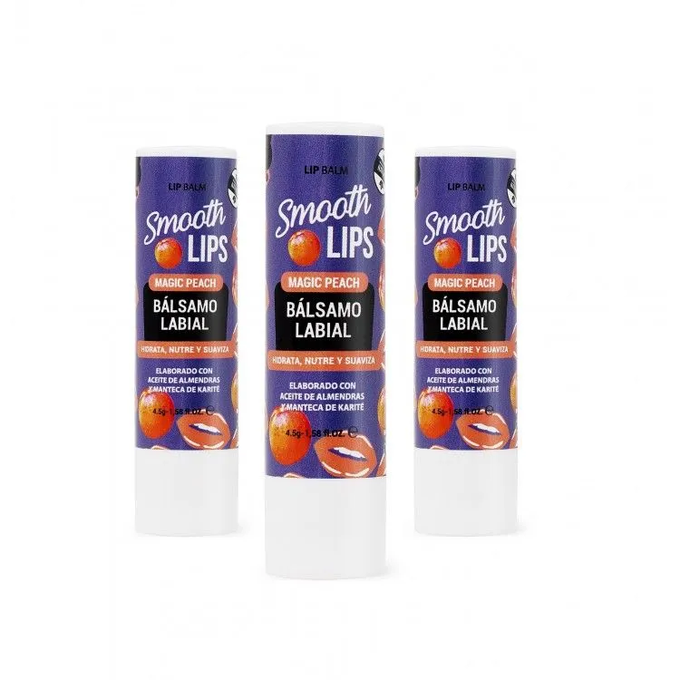 Bálsamo labial natural Magic Peach, Bubbles & Colors