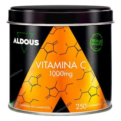 Vitamina C 1000 mg pura 250 comprimidos, Aldous Bio