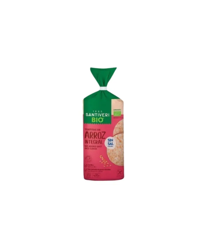 Tortitas arroz integral sin sal santiver BIO 100 g, Santiveri