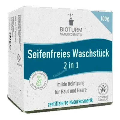 Champú-gel solido 2 en 1 capilar y corporal 100 g, Bioturm
