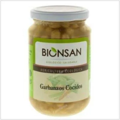 Garbanzos pedrosillanos cocidos BIO 220 g, Bionsan