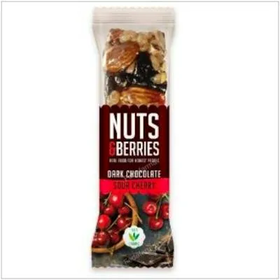 Barrita chocolate negro-cereza BIO 15 uds., Nuts & Berries