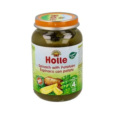 Potito espinacas con patata 5meses demete 190 g, Holle