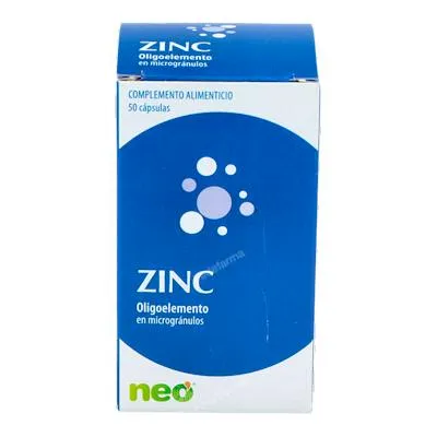 Zinc microgranulos 50 cápsulas, Neo