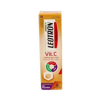 Vitamina C 18 comprimidos efervescentes, Leotron