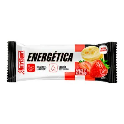Barrita energetica fresa-plátano 24 uds., Nutrisport