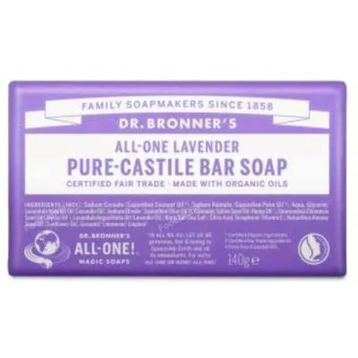 Jabón en pastilla lavanda 140 g, Dr. Bronner´s