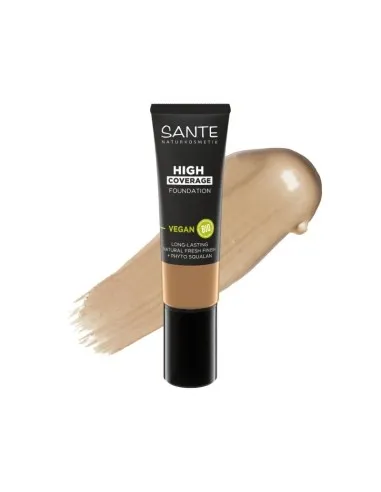 Vloeibare foundation hoge dekking 05 warm beige, Sante Naturkosmetik