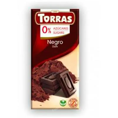 Chocolate fondant sin azúcar 75 g, Torras