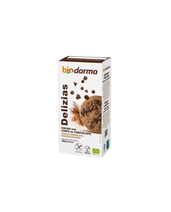 Delizias cacao chips chocolate s/g b 125 g, Bio Darma