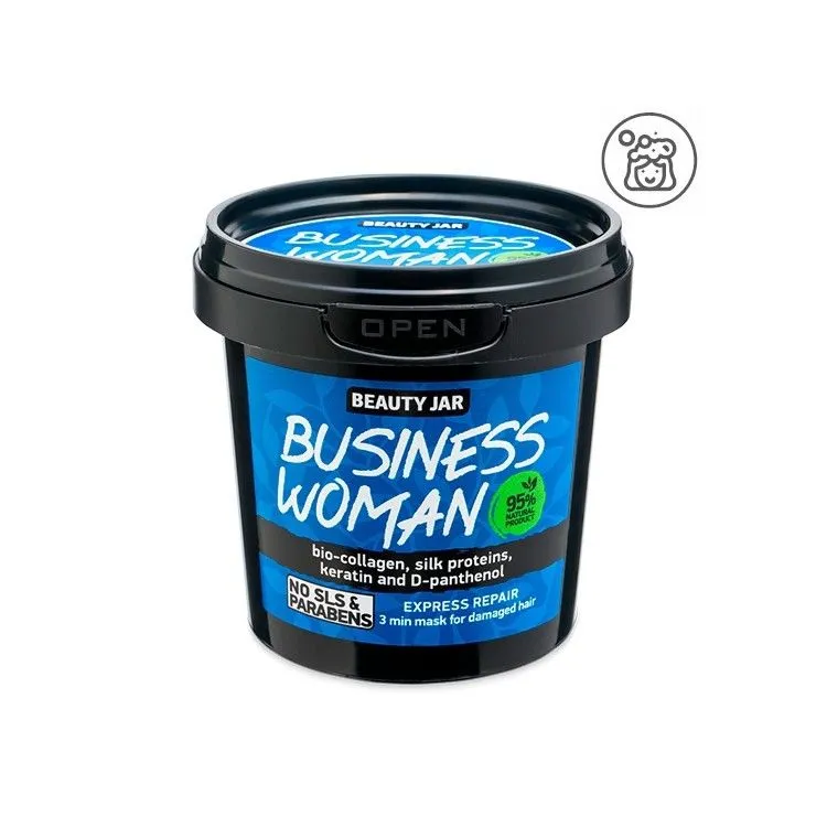 Express-Reparatur-Haarmaske – Biokollagen, Keratin und D-Panthenol, Beauty Jar