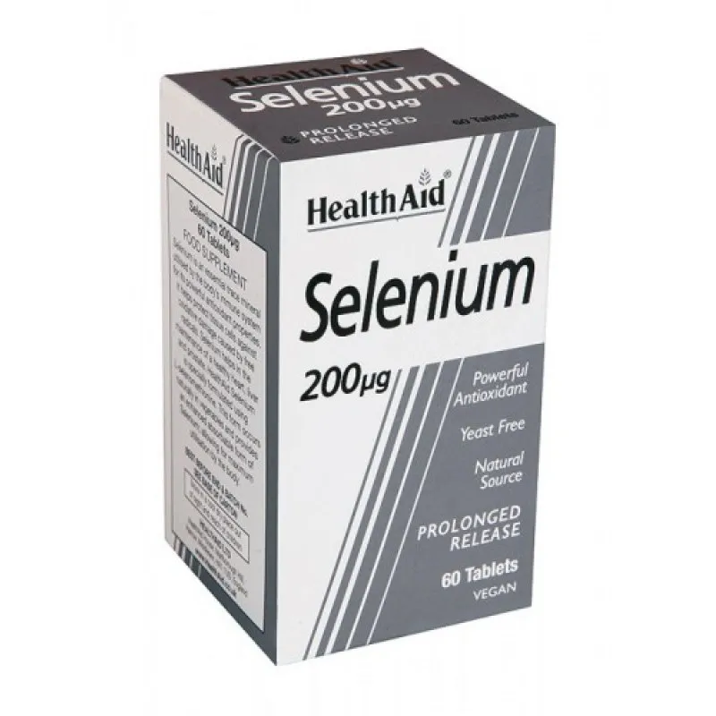 Selenium 200 mcg 60 comprimidos, Health Aid