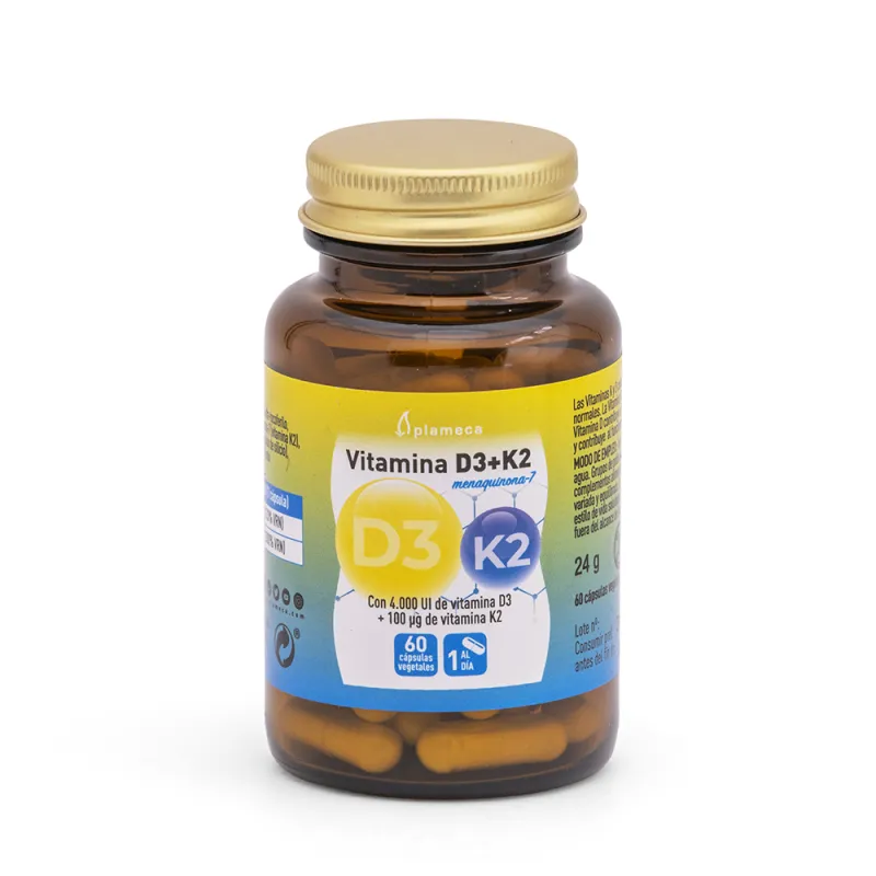 Vitamina d3+k2 4000ui/100ug 60 cápsulas, Plameca