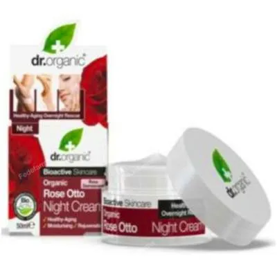Crema de noche rosa de damasco 50 ml, Dr. Organic