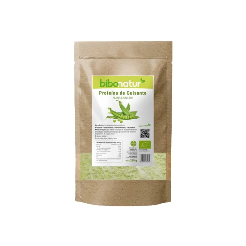 Proteína guisante 80% cruda 200 g, Bibonatur
