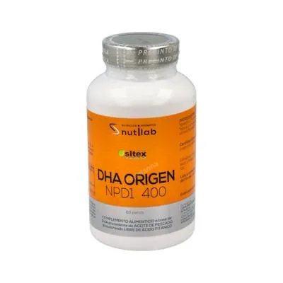 DHA origen NPD1 400 mg 60 perlas, Nutilab