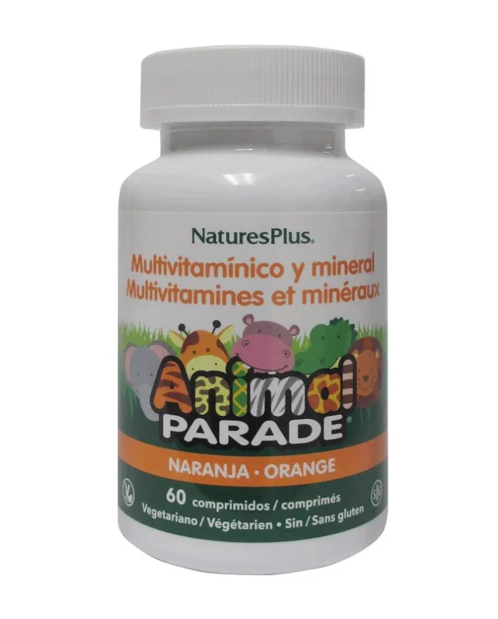 Animal parade multivitamínico minerales naranja 60, 100% Natural
