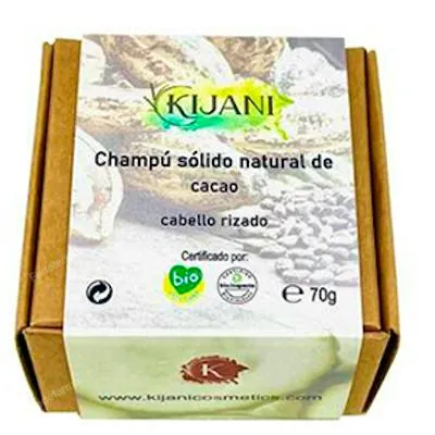 Champú solido cabello rizado cacao 70 g, Kijani