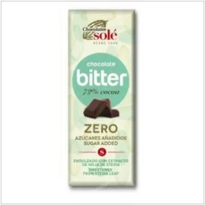 Dark chocolate bar 72% with stevia 25 g 30 units, Chocolates Sole