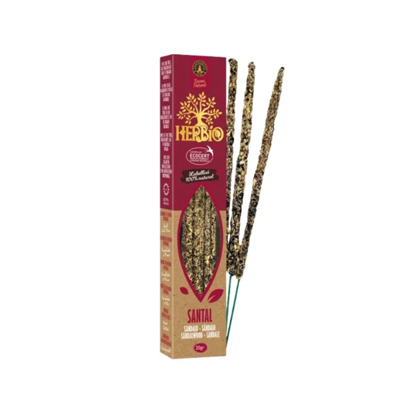 Sandelholz Räucherstäbchen Ecocert 20 g, Herbio